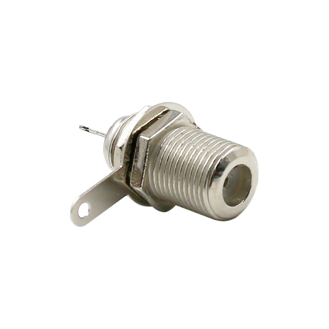 Hxchen F Type Panel Mounted Socket Female Jack Solder Connector Adapter - (5 Pcs)