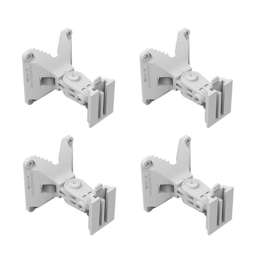 Mikrotik QMP 4 Units Wall Mount Adapter 140 Degrees Horizontal and Vertical for Small Point to Point and Sector Antennas with Included Pole Adapter