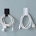 20Pcs Small 3M self Adhesive Wire Organizer Cord Hooks,Cable Wall Clips for Hanging,Wire Holder Clips for Cords,Cable Staples,Extension Cord