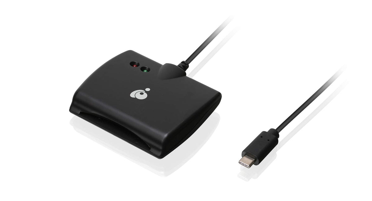 IOGEAR USB-C Common Access CAC Smart Card Reader - DOD - Government - Healthcare - TAA Compliant - Support for V7.x n V8. USAccess Personal Identity