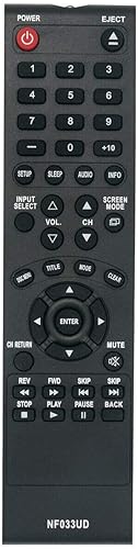 New NF033UD Replaced Remote Applicable for Sylvania Emerson TV DVD Player LD190SS1 LD190SS2 LD195SSX LD320SS1 LD320SS2 LD320SSX LD370SSX LD190EM1