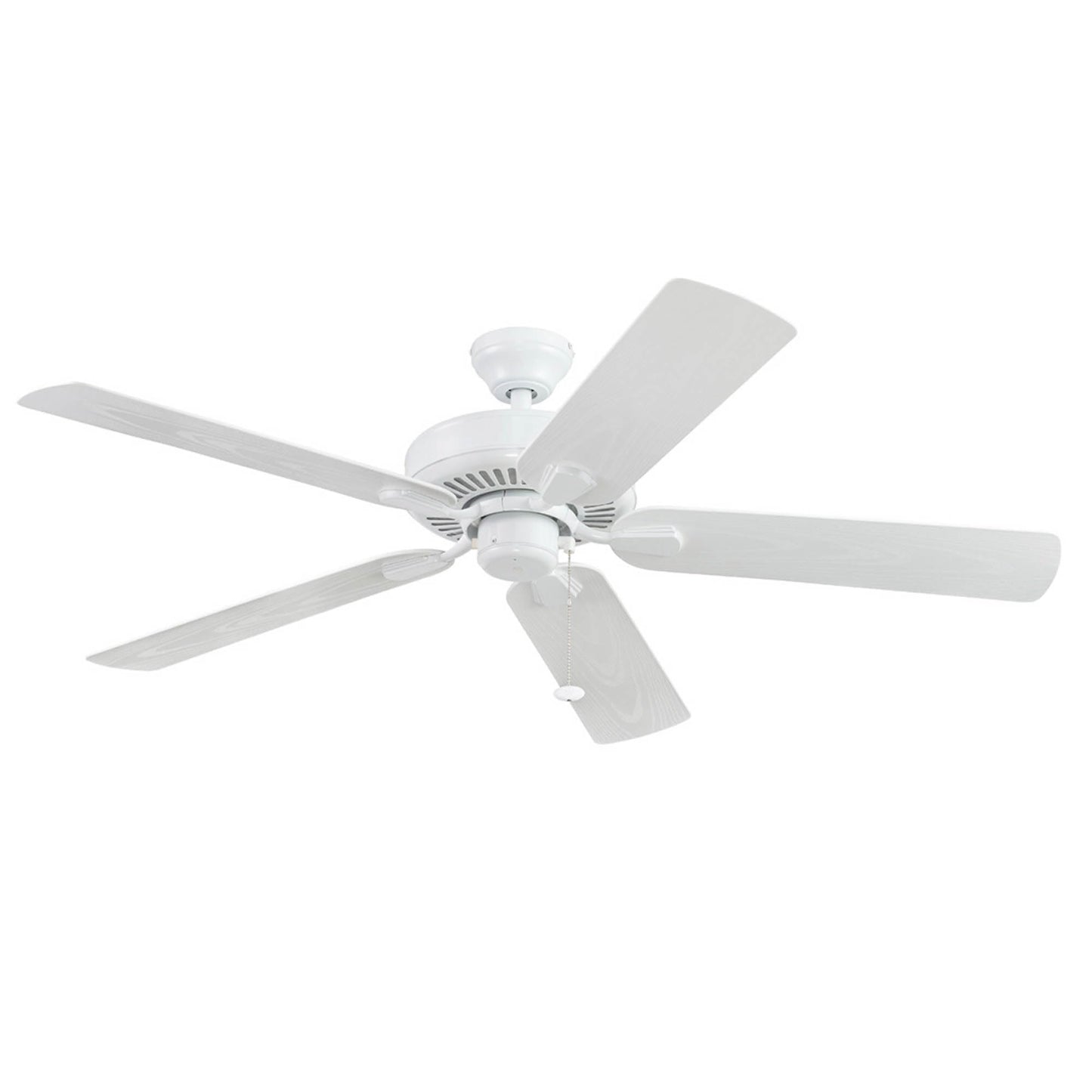 Prominence Home Montauk, 52 Inch Classic Style Ceiling Fan with No Light, Pull Chain, Three Mounting Options, 5 Dual Finish Blades, Reversible Motor