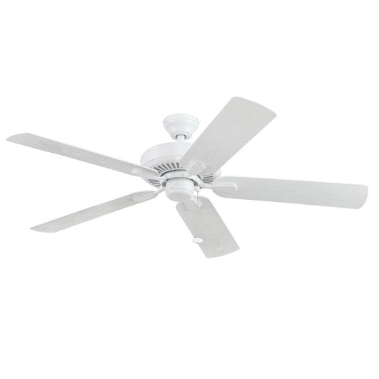 Prominence Home Montauk, 52 Inch Classic Style Ceiling Fan with No Light, Pull Chain, Three Mounting Options, 5 Dual Finish Blades, Reversible Motor