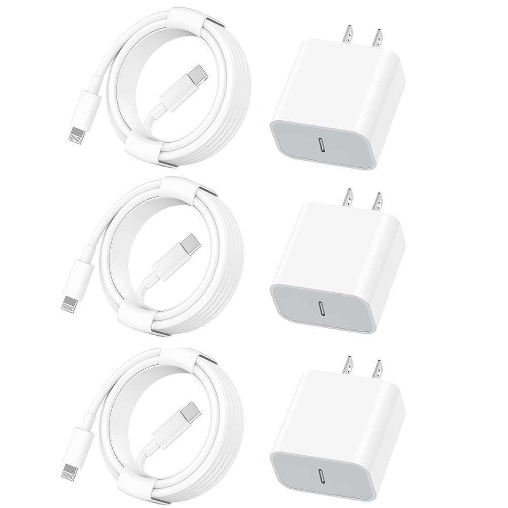 ?Apple MFi Certified?iPhone Charger Fast Charging,3Pack Apple Charger Adapter Super Fast Charger iPhone 6FT USB C to Lightning Cable Cord for iPhone