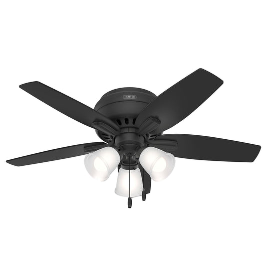 Hunter Newsome, Indoor, Ceiling Fan, with LED Lights, 42 inch, Matte Black
