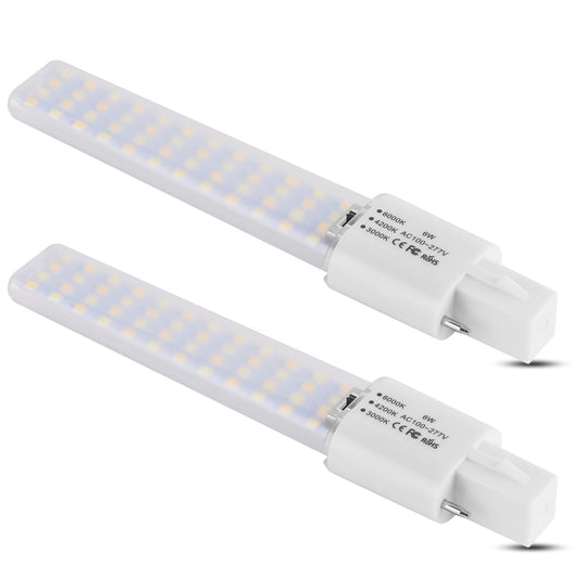 Lidesheng G23 LED Light Bulb 6W Replacement 13W CFL LED Stick PL Bulb G23-2 Pin Base, 3 Color Selectable 3000K/4200K/6000K 360° Beam Angle, Driven by