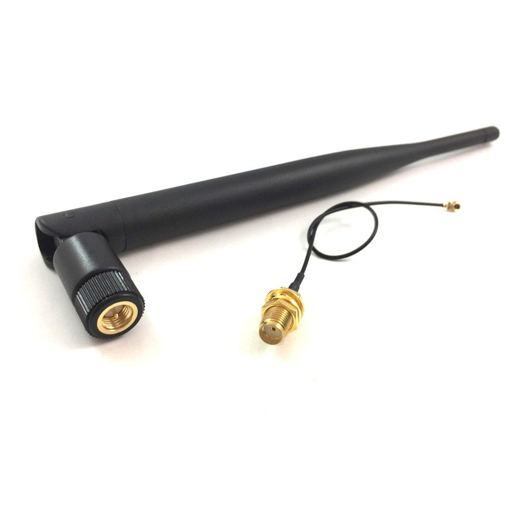 CENXIFJUDZ Replacement 2.4Ghz PS4 WiFi Bluetooth Antenna 2.4G 6dbi Wireless Router Omni Aerial with SMA Male Connector with SMA Female to UFL. iPx