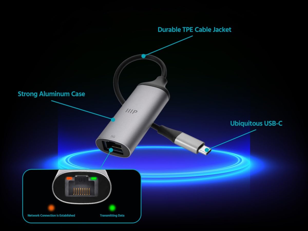 Monoprice USB-C to 5Gbps Ethernet Adapter