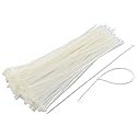 TrendBox 500 (Size: 4x250mm/10 inches) White Self-Locking Nylon Plastic Cable Cord Zip Ties Wrap Fasten Wire Durable Indoor Outdoor Travel Home