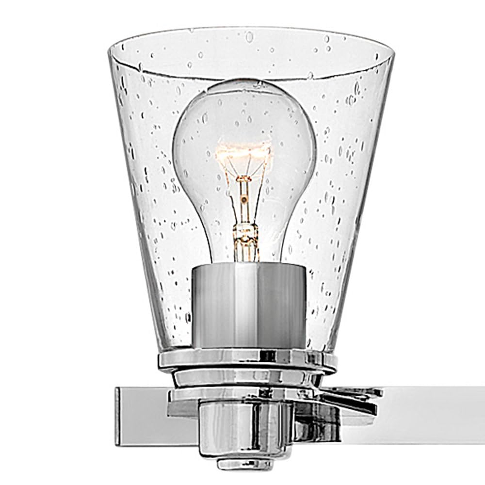 Hinkley Avon Collection Contemporary Modern Six Light Bathroom Vanity Fixture, Chrome with Clear Glass