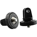 Longdex Camera Mount Adapter 2PCS Monopod Tripod Mount Adapter with 1/4" Screw Thread for GoPro Hero 2 3 3 Sony Xiaomi AEE JVC