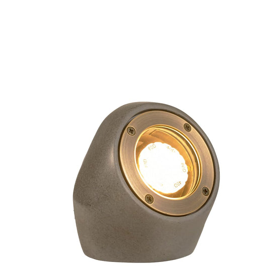 VOLT 12V Decorative Rock Outdoor Spotlight (Gray) with 4W 2700K Warm White 300 Lumen MR11 LED Bulb for Low Voltage Landscape Lighting in Garden, Yard