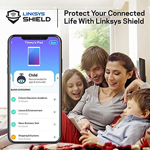 Linksys Velop Triband AC4600 Intelligent Mesh WiFi Router Replacement System 3 Pack Coverage up to 5 000 Sq Ft