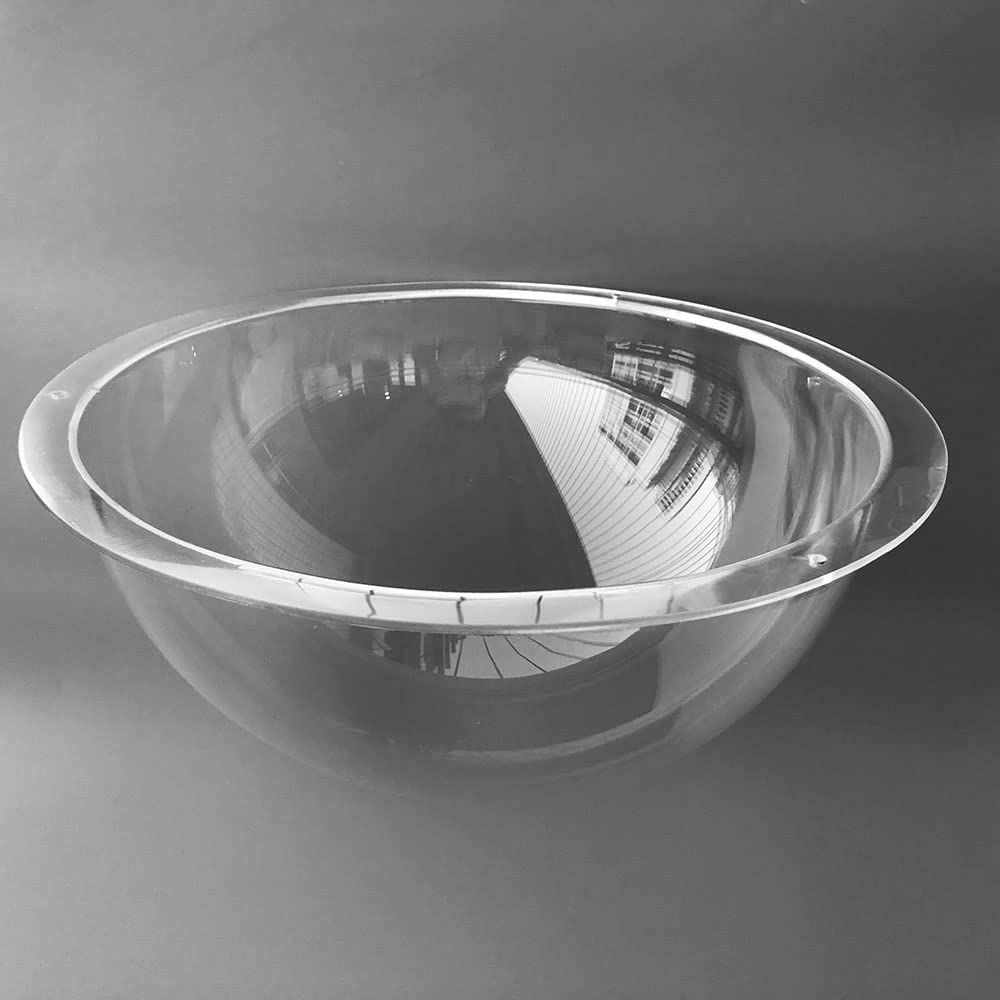 OwlCat Big Size Diameter 13.3 inch/340MM Acrylic Dome Flange Clear Plastic Hemisphere Indoor/Outdoor CCTV Replacement Clear Dome Camera Cover Security