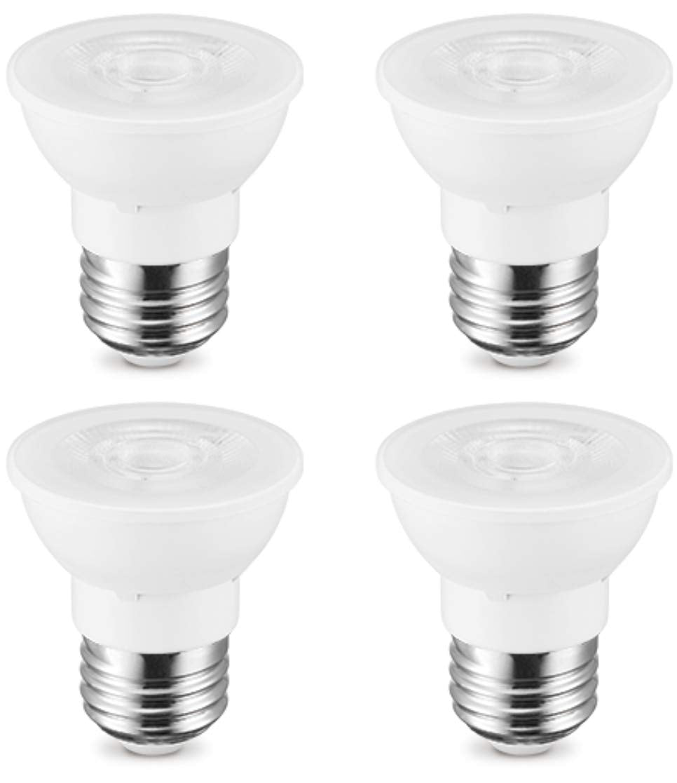 GoodBulb PAR16 LED Light Bulb 6.5-Watt (45W Equivalent), 3000K Warm White Color, 500-Lumens, Fully Dimmable, E26 Base (Pack of 4 Bulbs)