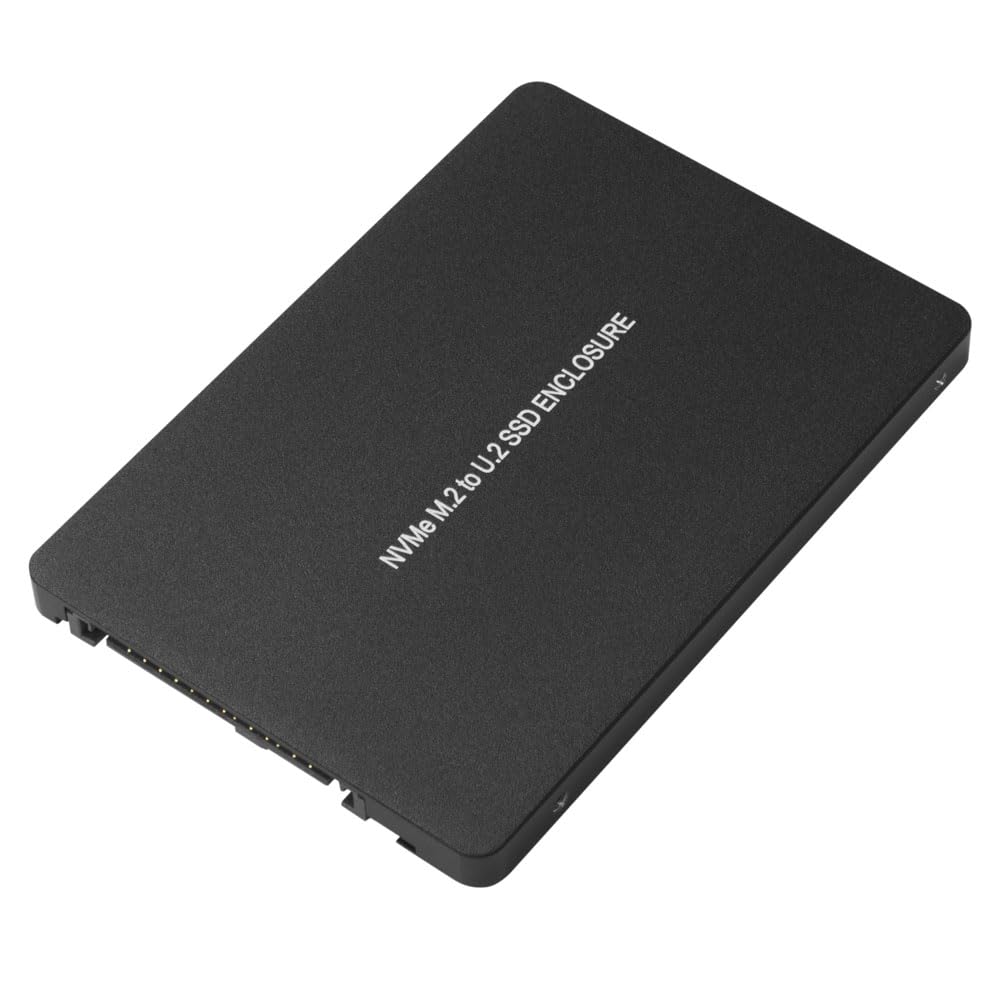 Kingwin M.2 to U.2 NVMe SSD Converter Enclosure - PCIe NVMe Adapter for M-Key M.2 SSD to 2.5" U.2 (SFF-8639) Interface - High-Speed PCIe 3.0/4.0
