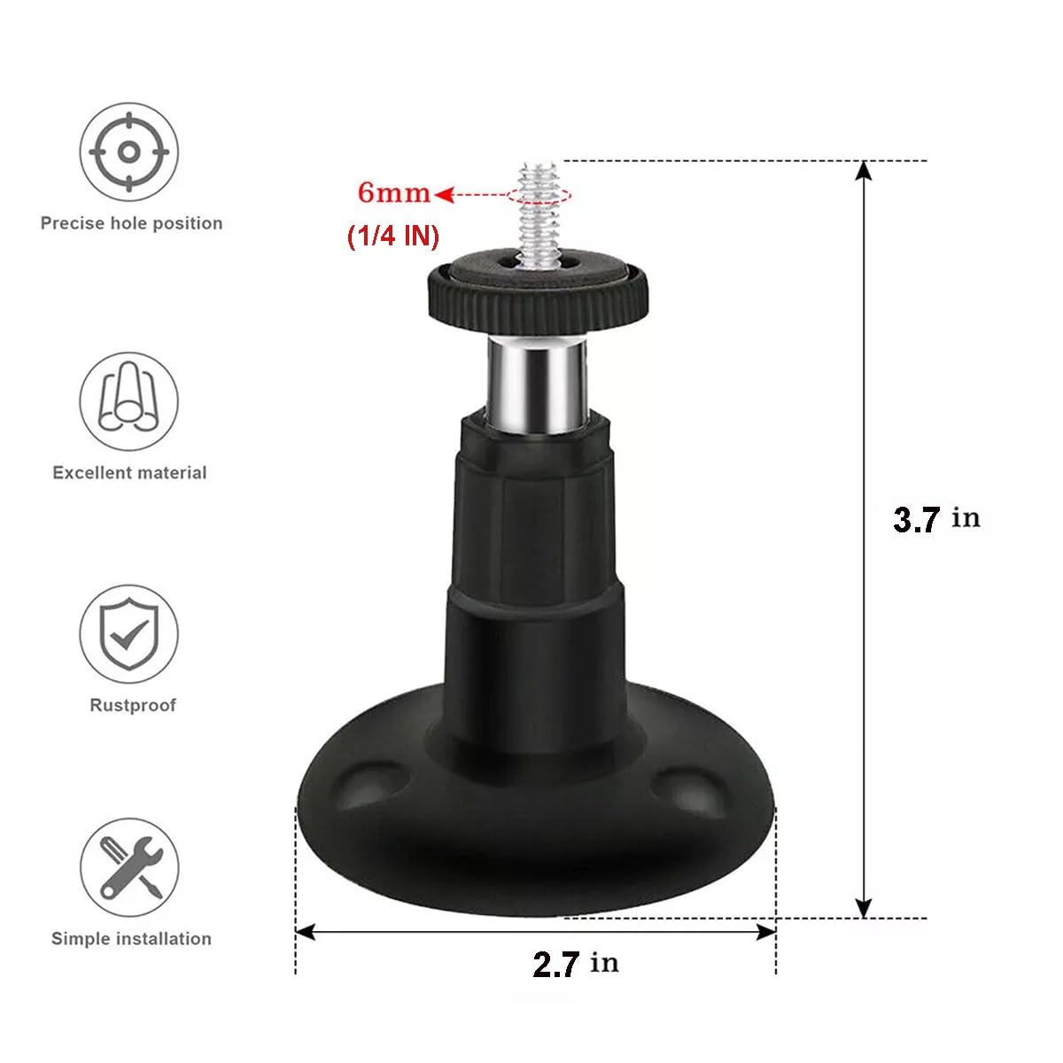 3 Pack Wall Mount for Ring Stick Up Cam and Indoor Cam(1st Gen), 360 Degree Swivel Adjustable Mounting Bracket for Ring /Arlo /Wyze Security Camera