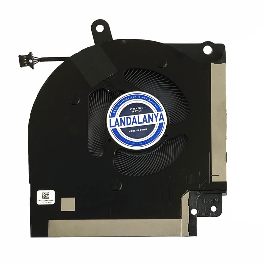 Landalanya Replacement New Laptop CPU and GPU Cooling Fan for DELL Alienware X17 X17 R1 X17R1 CN-0X63JW CN-09DNWT EG50061S1-1C050-S9A