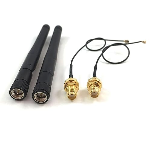 2pcs 433 Mhz SMA Gmrs Antenna High Frequency 3dbi with SMA-Male 433Mhz GSM GPRS Omni Antenna Device Receivers Alarm System with 15cm Extension Cord