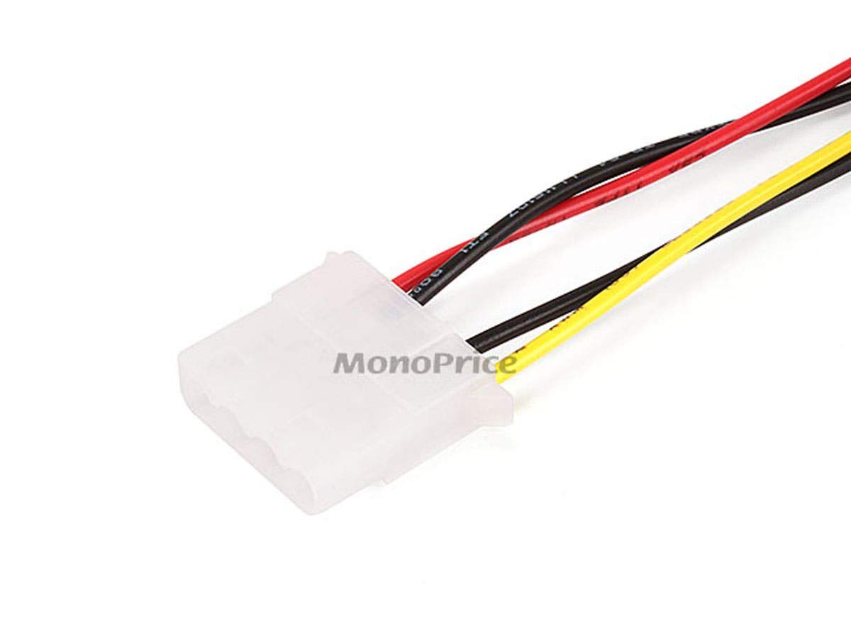 Monoprice SATA Cable - 1 Feet - SATA 15-pin Male to 4-pin Molex and 4-pin Power Cable