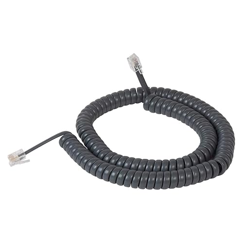 Cablesys Handset Cord Medium Gray - 12ft - For Phone - 12 Ft - 1 X Rj-11 Male Phone - Gray