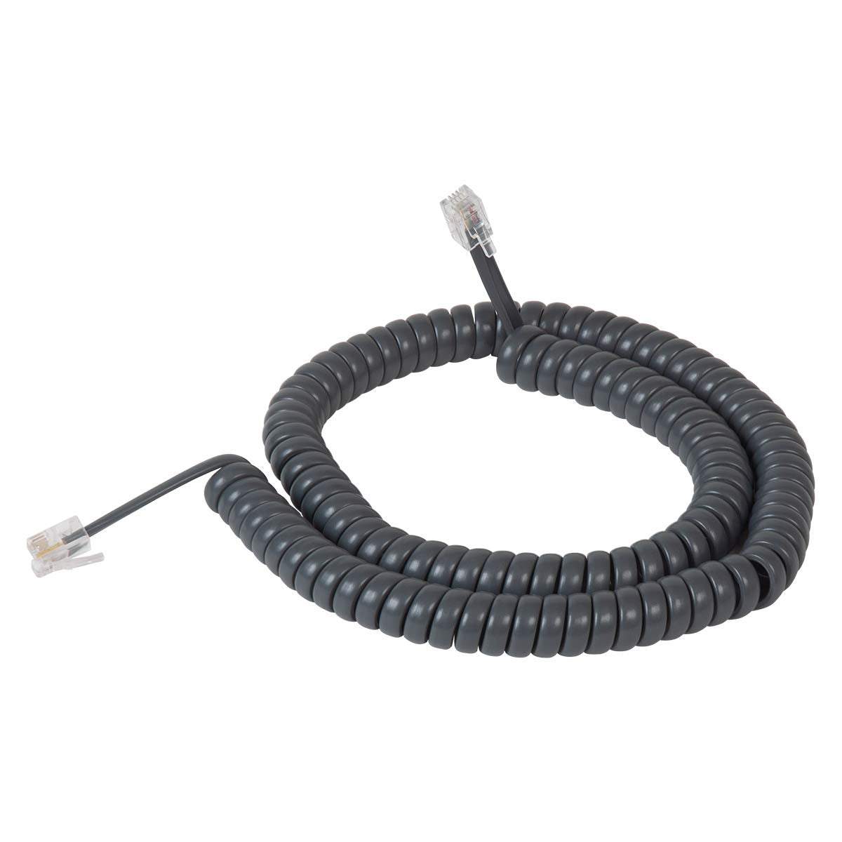 Cablesys Handset Cord Medium Gray - 12ft - For Phone - 12 Ft - 1 X Rj-11 Male Phone - Gray