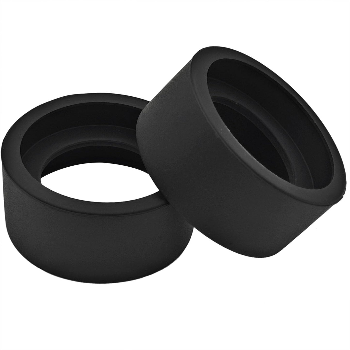 BOKWORE 2PCS Eyepiece Eye Cup Soft Rubber Eyepiece Cover Binocular Eye Cups Replacement for 34-36 mm Stereo Microscope (Flat Angle), black