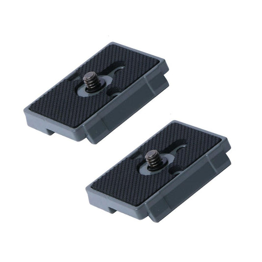 Harwerrel Quick Release Plate 1/4" Screw Compatible with Manfrotto 200PL-14 322RC2 324RC2 488RC2 496RC2 Camera Tripod Head (Pack of 2)