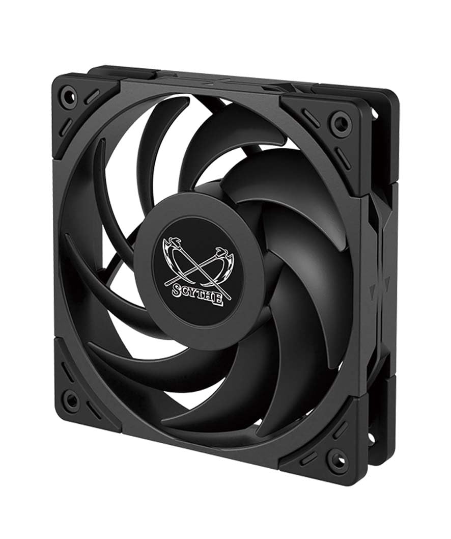 Scythe Wonder Tornado 120 PWN High-Performance Computer Case Fan,120mm x 25mm, Fluid Dynamic Bearing, 4-Pin Connector (2000RPM Black, 3)