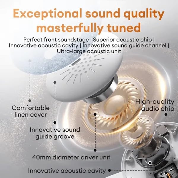Ultra-Thin Bluetooth Pillow Speaker with Bluetooth 6.0 - Bone Conduction Technology, Flat Under Pillow CD Player with White Noise & Sleep Timer