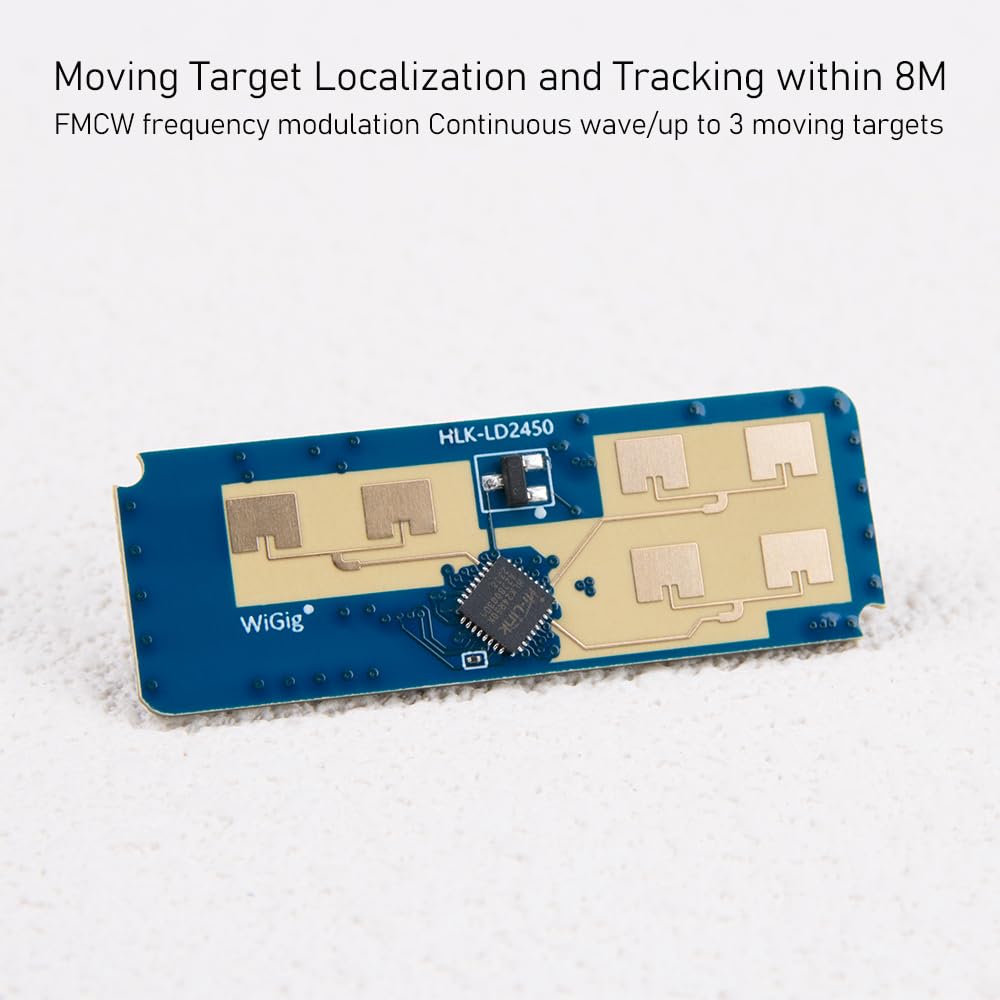 ZORZA 1Pcs High-Precision 24G Radar Sensor Module HLK-LD2450 Smart Human Presence & Motion Detection Module for Home Office and Hotel 5V Operation Up