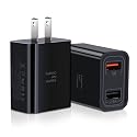 Dual USB Charger, 2-Pack Quick Charge 3.0 Wall Charger Power Adapter, Dual A Port 30W QC3.0 Fast Charging Block Compatible for iPhone 17 16 15 14 13