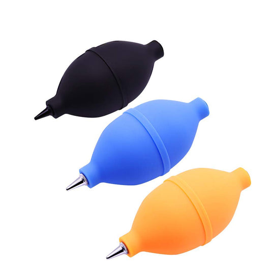 Super Silicon Air Blower and Dust Blaster Ball for Cleaning Camera Lens, Circuit Board and Other Sensor Electronics, Yellow Blue Black Random Color