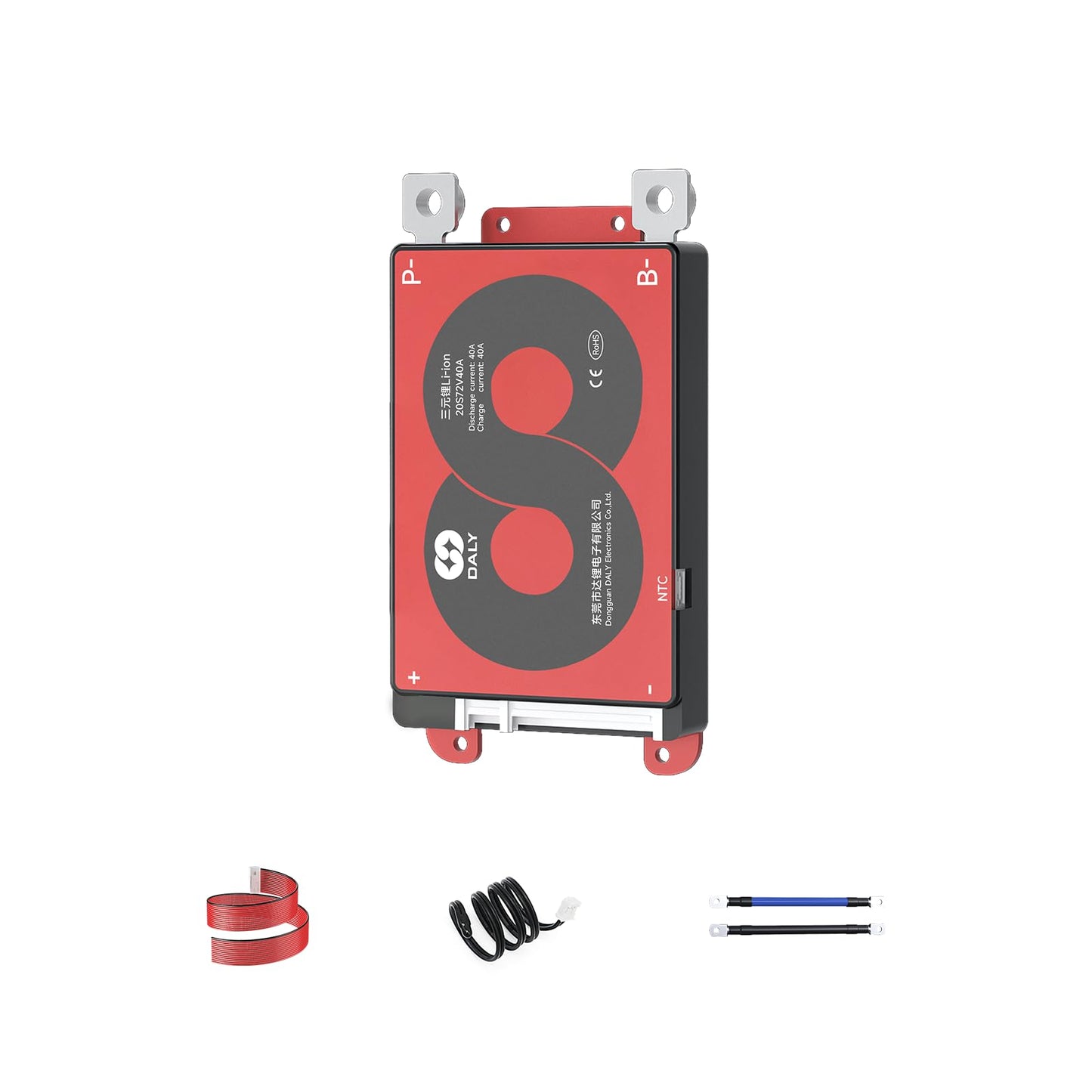 DALY 3S-24S BMS 15A to 200A Protection Board with Balance Wire and Temperature Sensor for Lithium Battery Pack（LifePO4 20S 60V,40A）