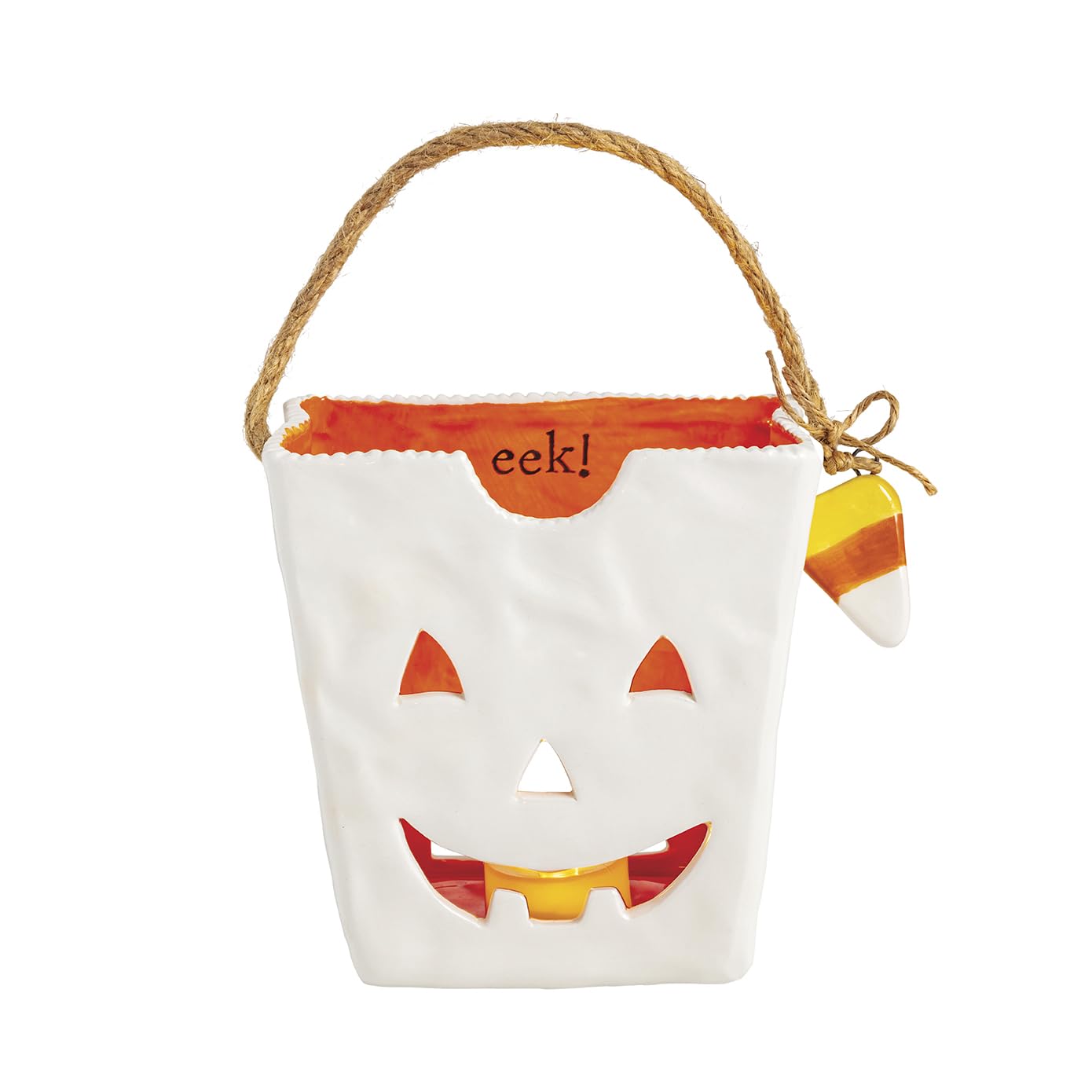 Mud Pie Halloween Medium Ceramic Treat Bag Lantern