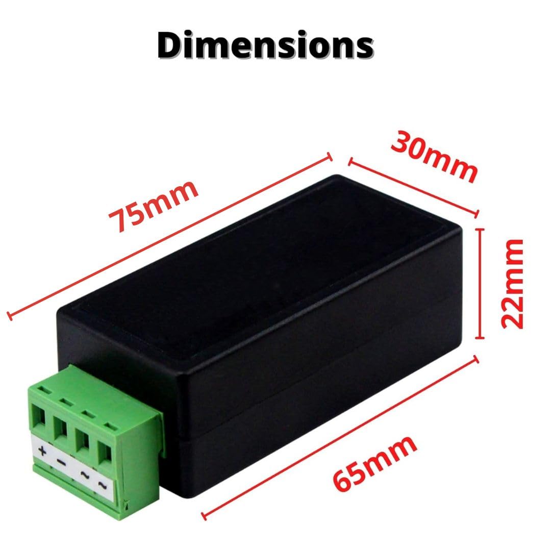 Evertech 24V AC to 12V DC 1.5A Power Converter Adapter for CCTV Security Camera