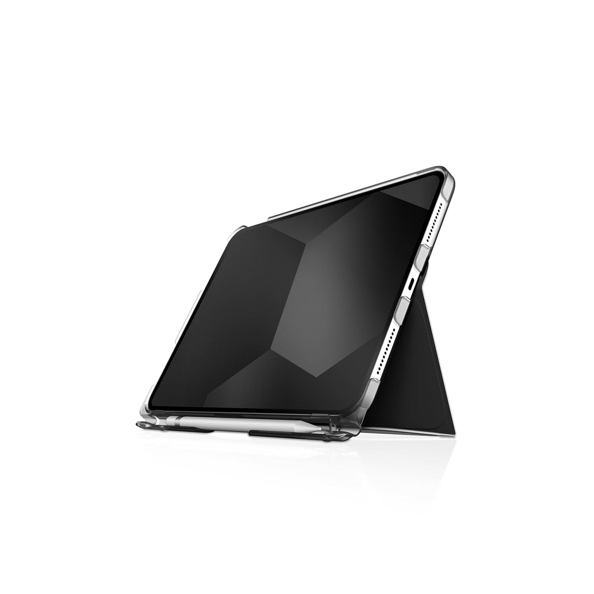 STM Studio for Apple iPad (A16/10th Gen) - Protective Lightweight Clear Case with Apple Pencil Storage/Holder & Sleep/Wake Cover - Black