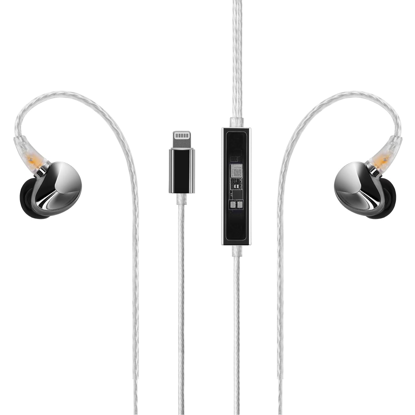 Questyle NHB12 Wired Earbud for iPhone with Headphone Amps [Apple MFi Certified] True Lossless in-Ear Earphones with Lightning Connector 192kHz…