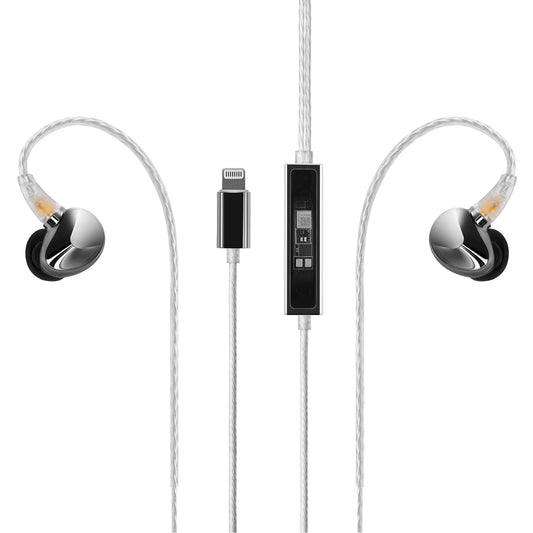 Questyle NHB12 Wired Earbud for iPhone with Headphone Amps [Apple MFi Certified] True Lossless in-Ear Earphones with Lightning Connector 192kHz…