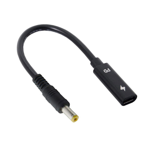 JSER Xiwai Type C USB-C Female Input to DC Power PD Charge Cable fit for Laptop 18-20V (5.5x2.5mm)