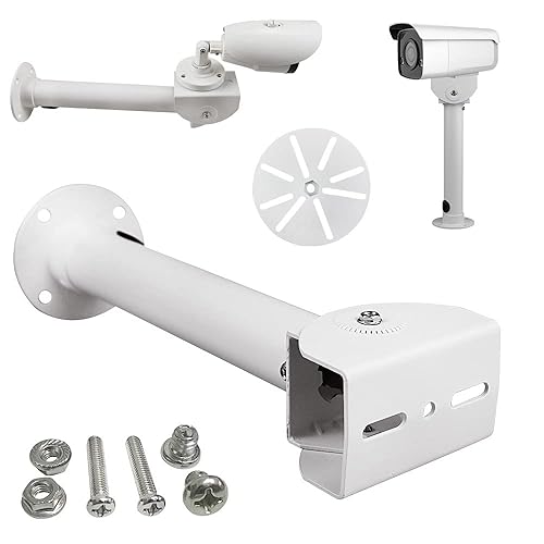 compcctv CCTV Security Camera Mount Bracket, Adjustable Universal Wall Mount for CCTV, Dome, IP Camera - 7.8in