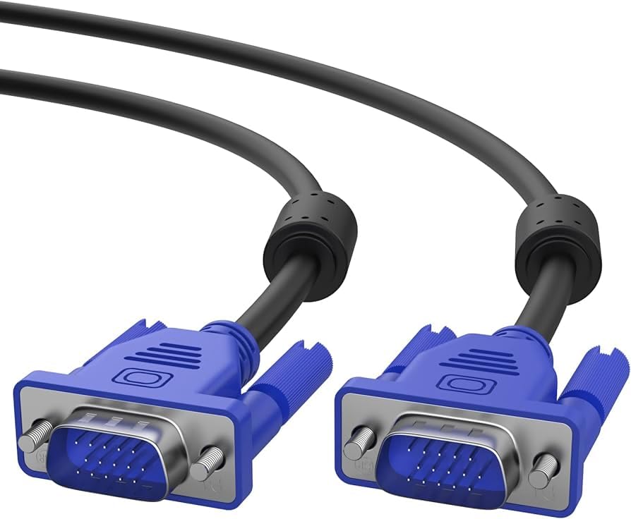 HenryAv 1.5m (5ft) VGA Male-to-Male Video Cable for PC, Monitor, Projector and Display Screens