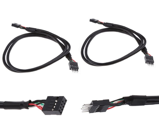 MEIRIYFA USB Header Extension Cable, USB 2.0 9-Pin Male to 9-Pin Female Internal Motherboard Header Cable for USB Ports, Expansion Cards