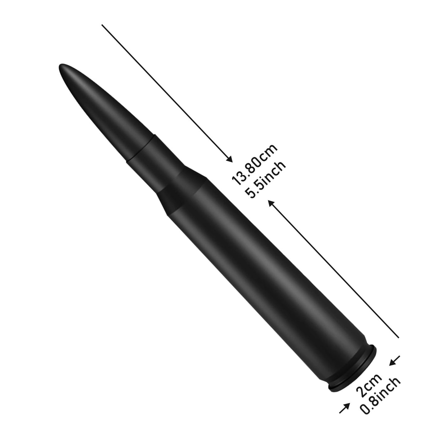 5.3inch Car Short Antenna Fit for Chevy Silverado & GMC Sierra Trucks 50 Cal Truck Antenna Accessories(Black)