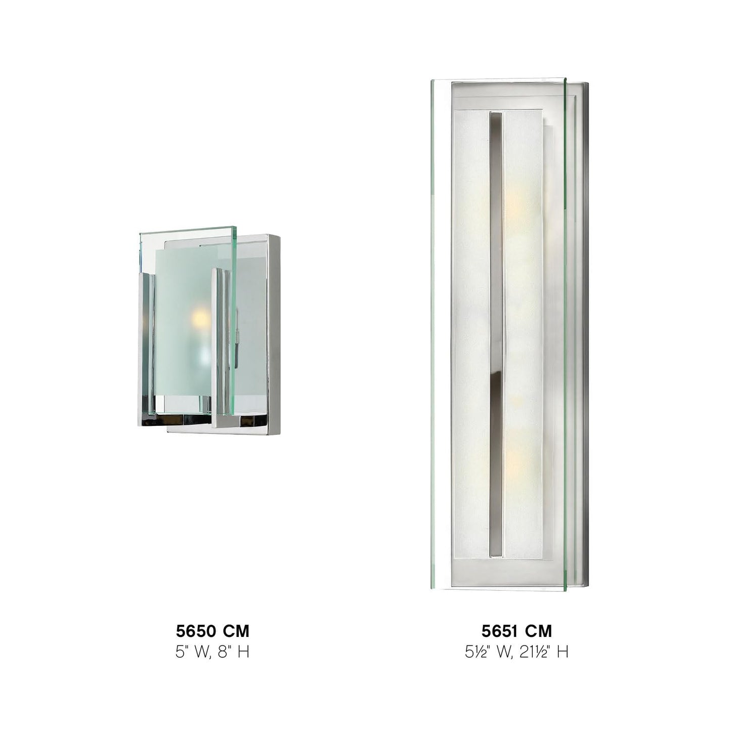 Hinkley Latitude One Light 60W G9 Bathroom Vanity Fixture, Chrome