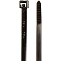 Hellermann Tyton T50R0C2 Standard Cable Tie, 8" Long, 50lb Tensile Strength, PA66, Black (Pack of 100)