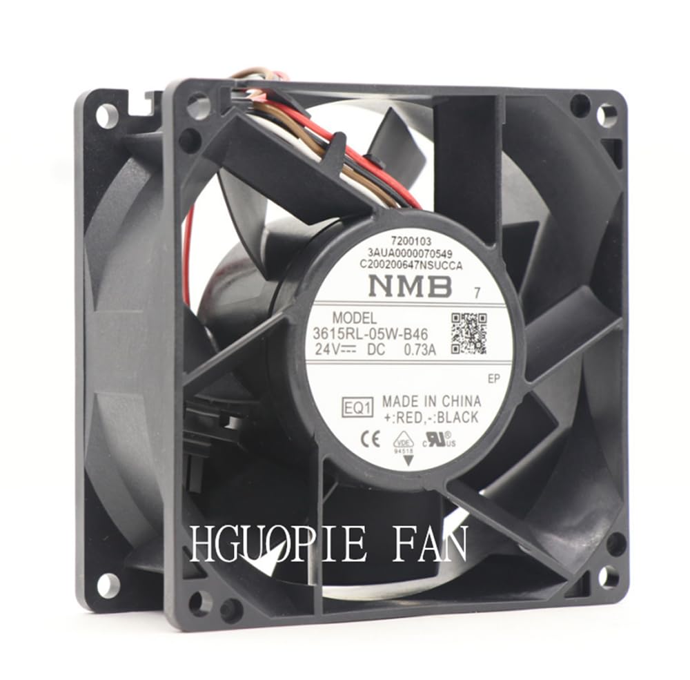HGUOPIE for NMB Fan 3615RL-05W-B46 DC 24V 0.73A 92X92X38MM Cooling Fan ACS880 Inverter Fan with Original Plug