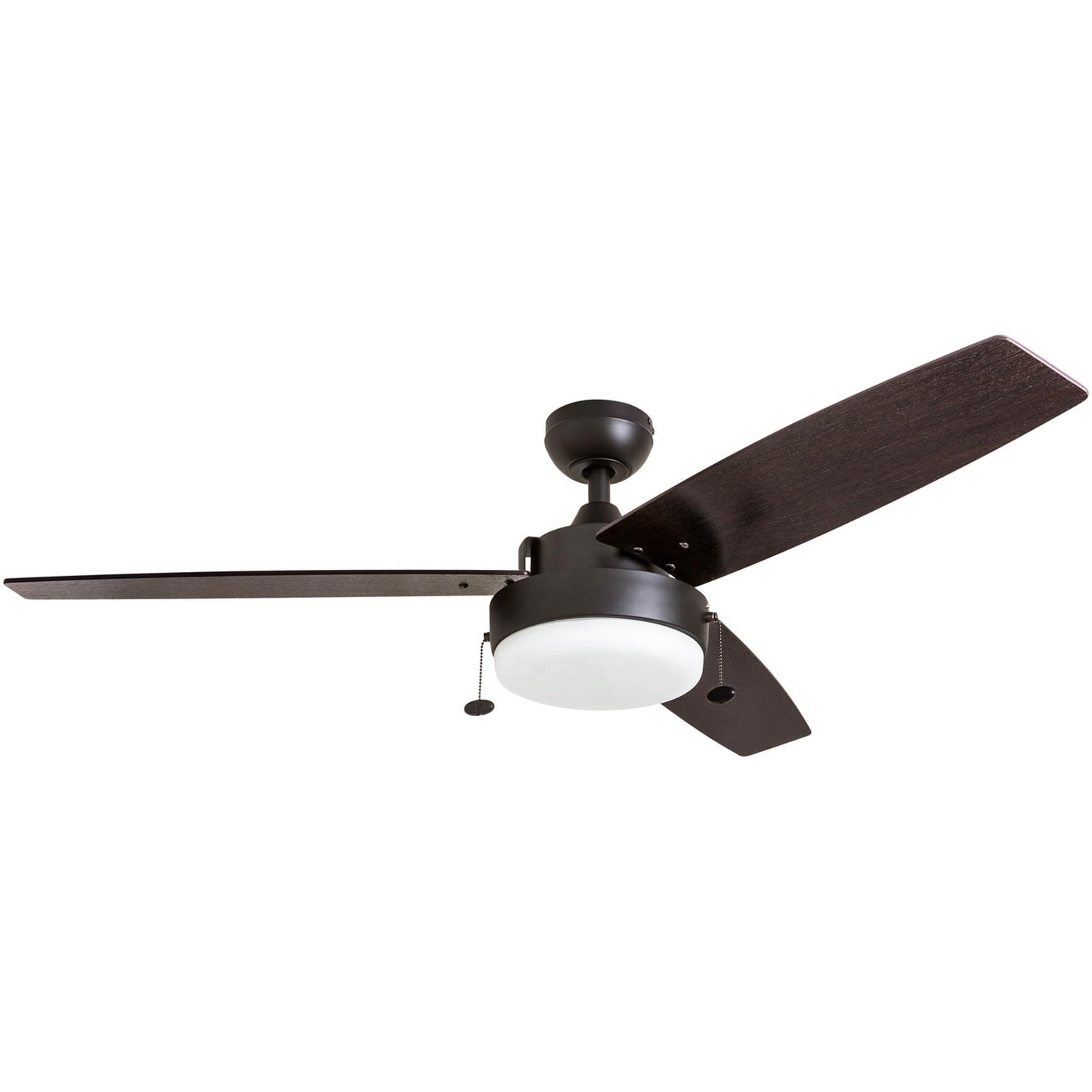 Prominence Home Statham, 52 Inch Contemporary Indoor LED Ceiling Fan with Light, Pull Chain, Dual Mounting Options, Modern Dual Finish Blades