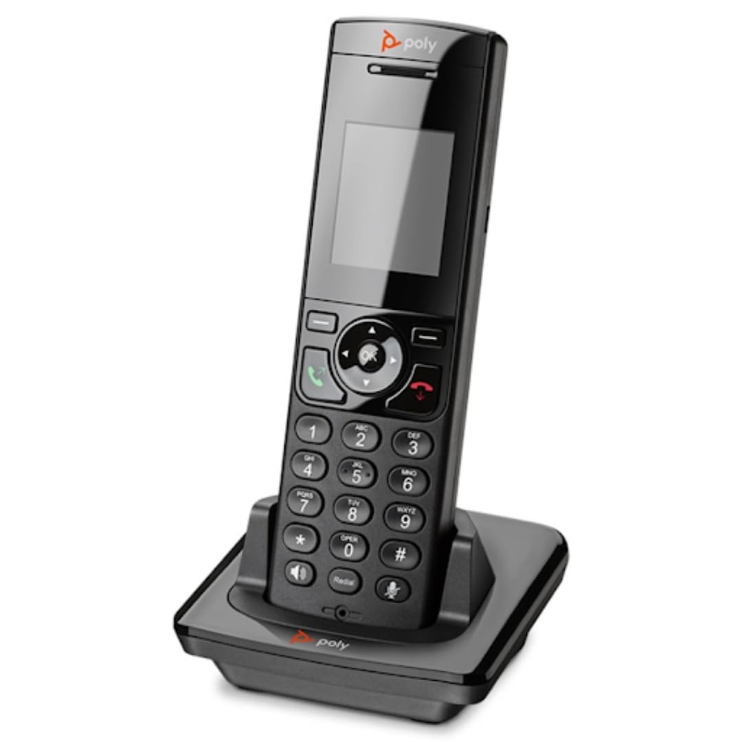Poly VVX D230 DECT Phone Handset and Charging Cradle with Power Supply - Cordless - DECT - 8 x Total Phone Lines - 2" Screen Size - Audio - Headset