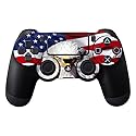 MightySkins Skin Compatible with Sony PS4 Controller - America Strong | Protective, Durable, and Unique Vinyl Decal wrap Cover | Easy to Apply